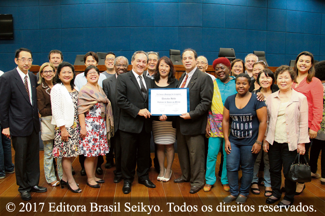 Casal Ikeda é congratulado em Campinas