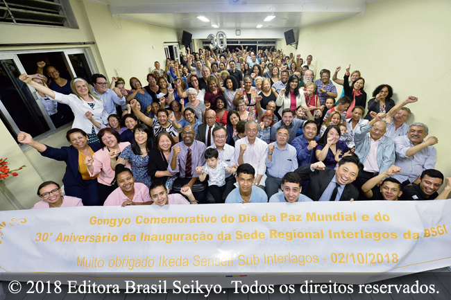 Dois de outubro, Dia da Paz Mundial, é comemorado com atividades em toda a BSGI