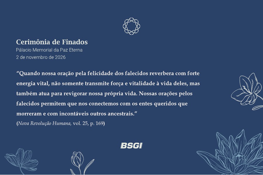 Cartão de lembrança da Cerimônia de Finados 2026